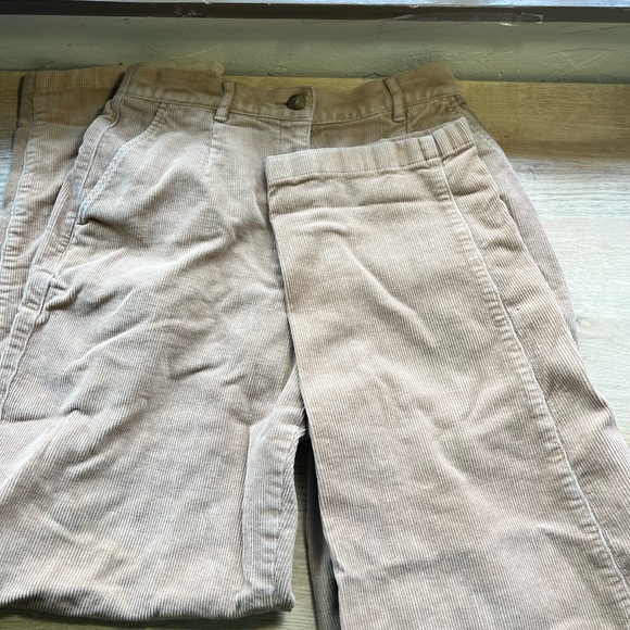 LLBean Corduroy peach pants with stretch waist in back - Picture 2 of 3